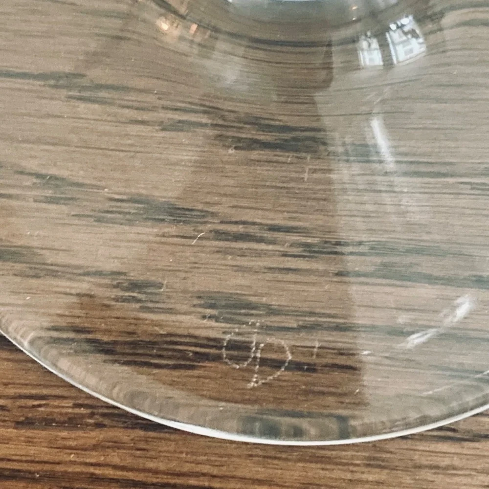 ❤️ Anthropologie Set of 2 Champagne Cocktail Glasses Glass Etched